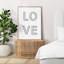 Modern Love | Monochrome Quote Art Trendy Stylish Poster