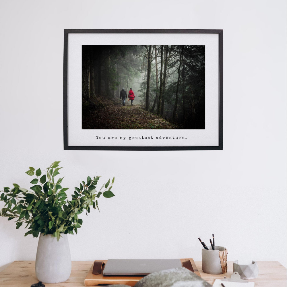 Minimalist Photo and Typewriter Caption Poster
