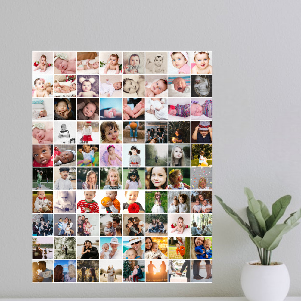 80 Photo Collage Personalized Poster