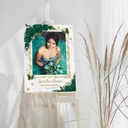 Emerald Green Floral Butterflies Quinceanera Photo Foam Board